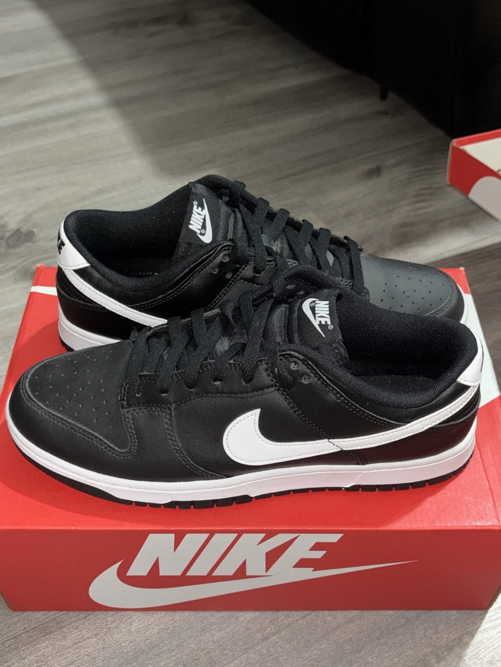 Nike Men’s Black & White Low-Top Sneakers — Classic Swoosh